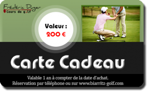 carte cadeau de Golf Biarritz Frédéric Duger