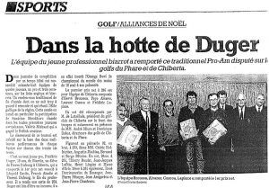 Dans la hotte de Duger-Revue de presse |Frédéric Duger |Cours de golf Biarritz-stage de golf Biarritz | Pays basque