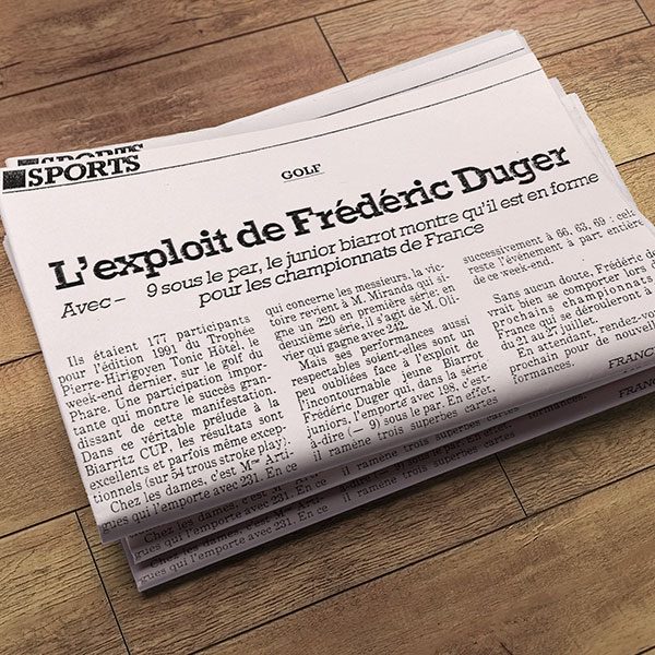 revue_de_presse_Frederic_Duger_Golf_Biarritz_L_EXPLOIT DE FREDERIC DUGER